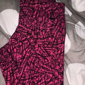 Nike black and pink print leggings